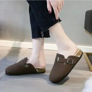 여성 FW571498 겨울 따듯한 패션화 버클포인트 폭신한 털슬리퍼