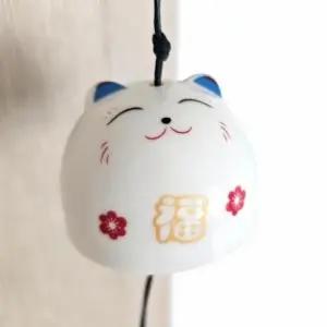 [데코] 행운의 복고양이 도자기 세라믹 풍경 윈드차임