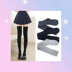 고탄력 오버니삭스 허벅지기장 코디 타이즈 겨울용 소품 롱양말 니트