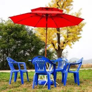 파라솔 2단 조절형 캠핑용 해변 휴양소