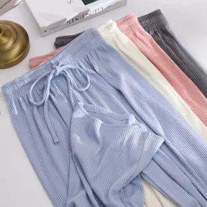 헬로썬셋 엄마와딸 냉감바지 잠옷여름가족잠옷잠옷바지여름긴바지실내복아이스쿨링잠옷세트 라운지웨어 홈