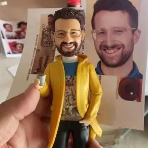 핸드메이드 도자기 인형 캐리커처 주문제작 맞춤 인물 피규어 수제 도예 기념일 특별한 선물