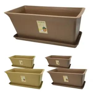 웰빙 직사각 토분느낌 플라스틱화분 2종