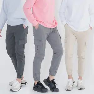 스판 남자 밴딩 카고 조거 팬츠 남성 절개 면 슬랙스 바지 조커 포켓 조그 봄 가을 면바지