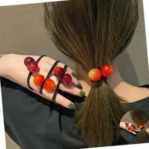 헤어 앵두 체리 버블 헤어 머리끈