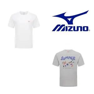 갤러리아 [미즈노] 남여공용 데일리 그래픽 면 폴리 혼방 반팔 티셔츠 32YA5B5