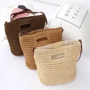 3컬러 캐주얼 여행가방 여름 라탄백 크로스백 미니백 라탄가방 여행가방 여름가방