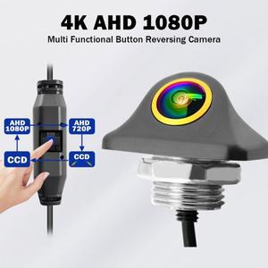 호환 스마트투어 180도 4K 1080P 야간 시야 AHD 자동차 후방 카메라 버튼 스위치 포함