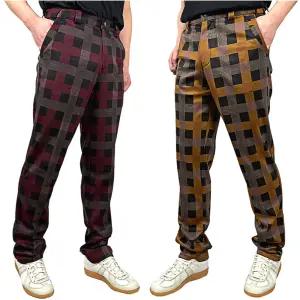 봄 가을 체크 골프바지 RPA 허리편한 골프웨어 아빠 중년 남성 바지 일자핏 스판