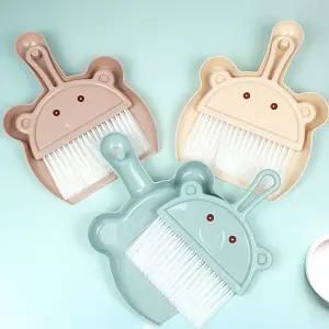 애니멀 미니 빗자루 쓰레받기 세트 책상 곰돌이 청소세트