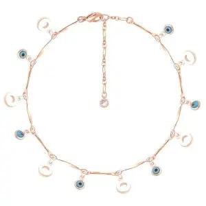 14K 048PSN89 GP 엔틱 컬러 링 로즈골드 체인 패션 발찌