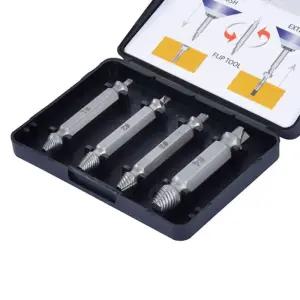 마모된 볼트 해결 볼트리무버 4Pcs 반대탭 세트/피다리텝/마모/나사/너트/비트/공구/역탭/드릴/기리/빽탭