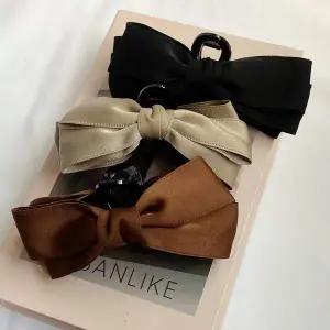 새틴 771LWR27 공단 더블 리본 가을 포인트 리본 집게핀 헤어핀