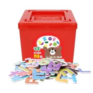 유치원 교구 한글 자음 모음 단어만들기 고무자석 글자 1세트 언어발달 지능개발