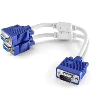 RGB케이블 VGA 모니터 Y형 분배 케이블 HD-V12