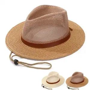 메쉬 페도라 밀짚 사파리 햇 바캉스 여름 시원한 모자 야외용
