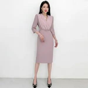 금찌 플라나 쉬폰 랩 원피스 ST8096D