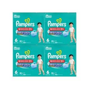 펨퍼스 베이비드라이 팬티형 귀저기 6단계 30매 x 4팩