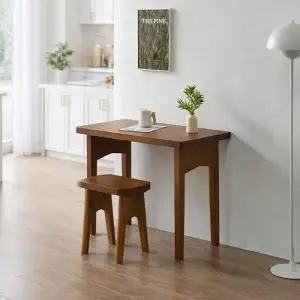 리코 소나무원목 1인용 사각 식탁세트 900