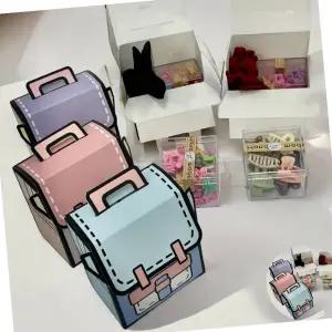 종이상자 구디백 포장지 블루 5P 답례품구디백