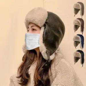 [패션] 인조퍼 귀도리 귀덮개 모자 레더