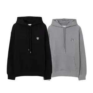 메종키츠네 그레이폭스 후드티