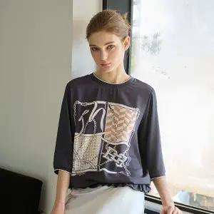 [마르조][1종] 그래픽 포인트 블라우스_MCMFB927