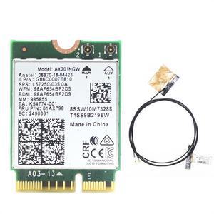 듀얼 안테나가 포함된 AX201NGW WiFi 카드 M.2 CNVio2 Windows 10용 2.4GHz/5GHz -Y18A