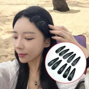 [에이치플러스몰]4.8cm 10P 검정 똑딱핀 ZF 머리핀