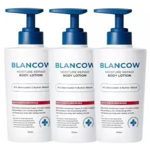 블랑카우 즉각보습 바디로션 모이스처 리페어 각질 모공트러블 닭살 뱀살피부 500ml 3개