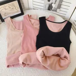 면런닝 심플 기모 안감 민소매 여성 이너 런닝 골지 나시