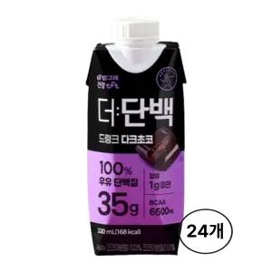 빙그레 더단백 프로틴 드링크 다크초코 330ml 2박스 24개입