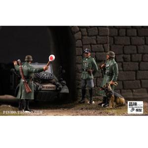 1:72 스케일 레진 군경 검사대 3인 그룹 장면 액세서리 모델 A 성인용 장난감 선물 기념품 정적 디스플레이