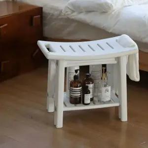 안심욕실의자 화이트 미끄럼방지 수납 일반형