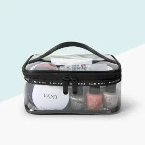 블랑블랙 사각 투명 화장품 파우치 M