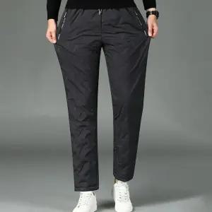 남자 겨울 융털 일자 작업복 패딩 방한 허리밴딩 팬츠 BRn7+2Hhy