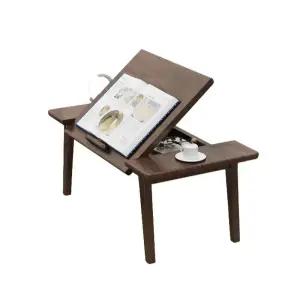 원목 사무용 바닥용 티테이블 접이식 좌식용 독서용 학습용 각도조절가능 테이블 책상