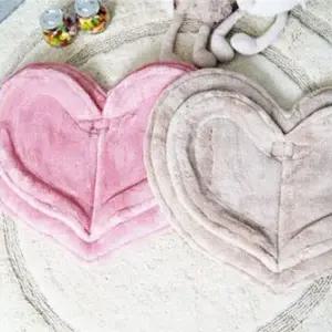 현관 거실 인테리어 소품 푹신한 하트 2중 발매트 (KYR-W5DA3F1)