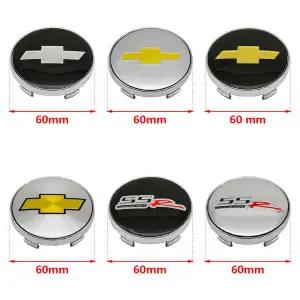 쉐보레용 3D 자동차 엠블럼 휠 허브 센터 캡 배지 커버 스티커 데칼 링 액세서리 4개입 56mm 60mm