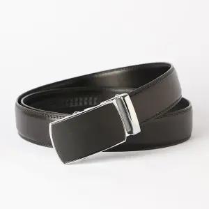 정장 자동버클 벨트 (120cm)남성용 블랙 가죽 허리띠 가죽벨트 남성정장벨트