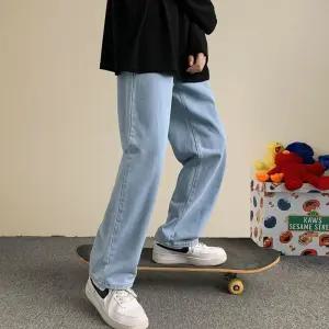 3컬러 데님팬츠 청바지 일자 남자 모던 허리밴딩 Lnc9+6NjT