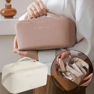 빅사이즈 파우치 손잡이 화장품 수납 출장 여행용 여성용