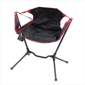 캠프존 스윙 캠핑의자 접이식 블랙 낚시의자 야외용 경량체어