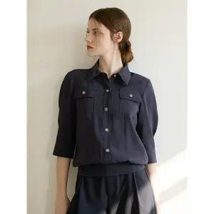 [마르조]1종] 카라 시보리 블라우스_MCMFB931