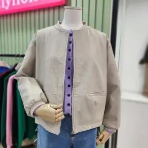 DP01 라운드 레더 페이크 블루종 라운드 레더 페이크 점퍼 77265