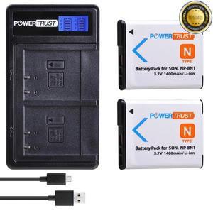 POWERTRUST 소니 사이버 샷 DSC-QX30 NP-BN1 배터리 TX66 TX100V W310 W515PS W800