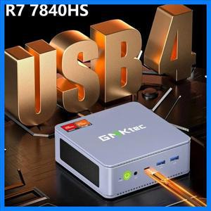 GMKtec K6 미니 PC Ryzen 7 7840HS 최대 5.1GHz Windows 11 Pro DDR5 NVME SSD WIFI6 BT5.2 2.5G 랜 게이밍