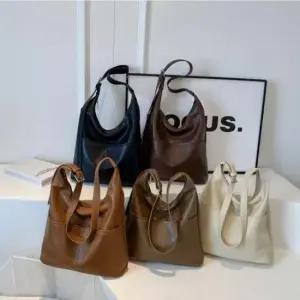 여성 5컬러 심플무드 라운드 핸들 호보백 숄더백