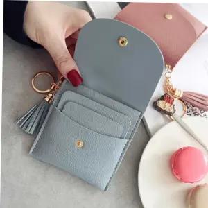 슬림태슬카드지갑 여자 미니 손지갑 베이직 카드 태슬 직장인 반지갑