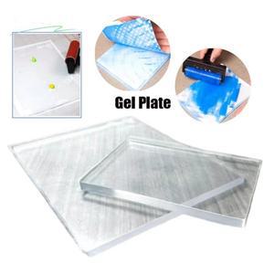 새로운 투명 젤 프린팅 플레이트 실리콘 재사용 가능 프레스 아트 클리어 스크랩북킹